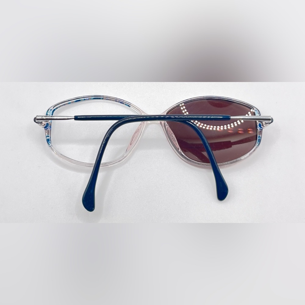 Vintage Silhouette SPX 1861 Blue Translucent Oval Sunglasses Frames Only - Picture 4 of 8